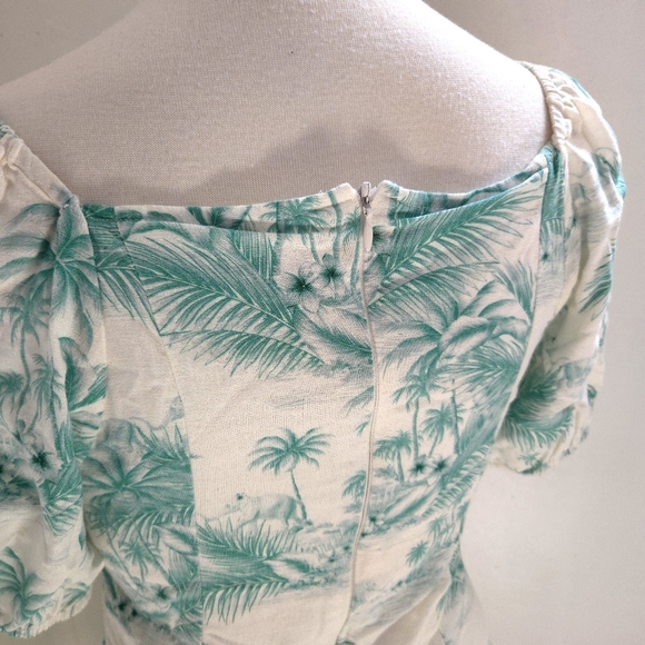 Paper Heart | Tropical Print Button-Down Dress Mini - Picture 8 of 13